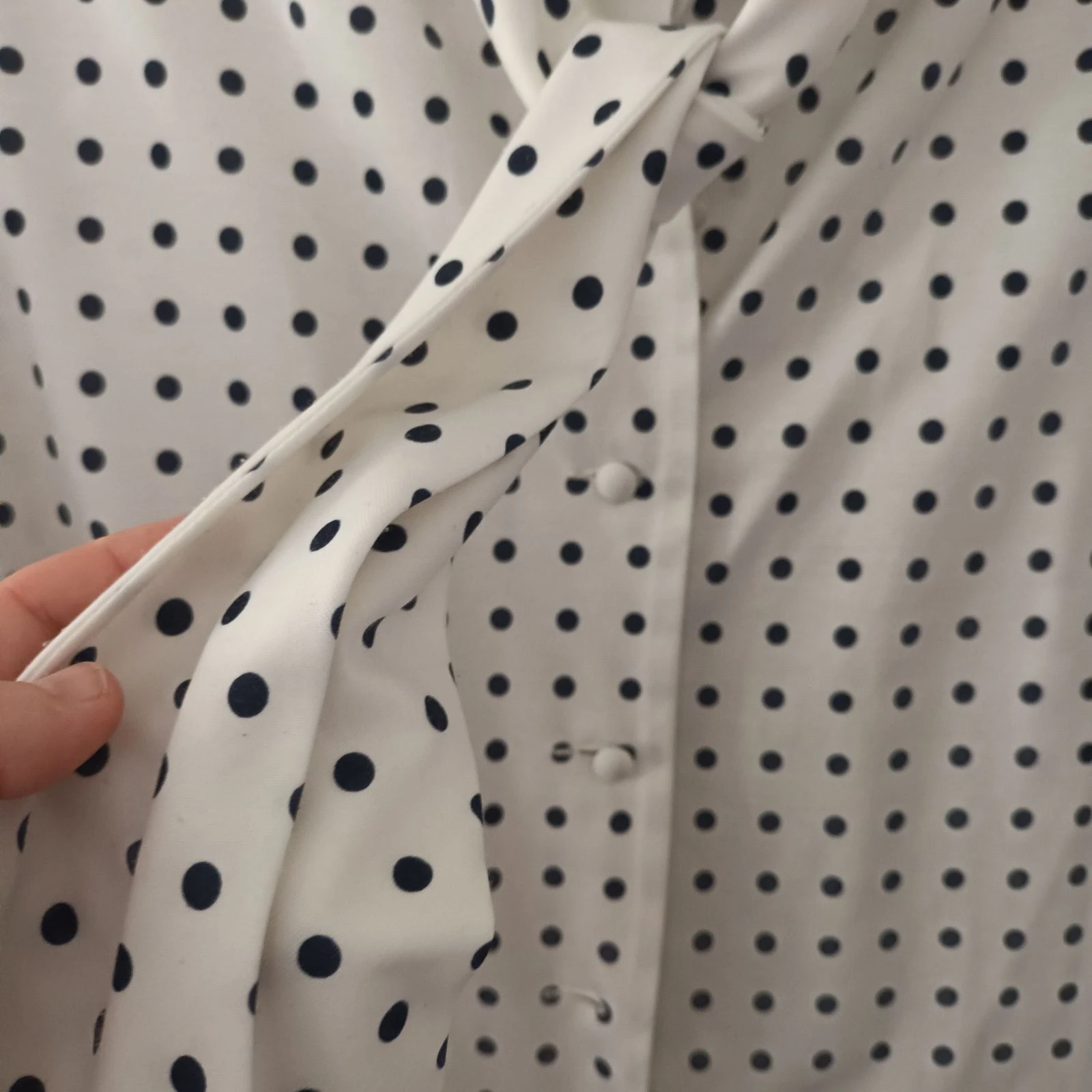 Chique vintage Marcel Griffon vest met stippen - Lavallière kraag / knoop maat 40 – photo 5